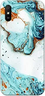 Khaalis Marble Print Blue matte finish designer shell case back cover for Xiaomi Redmi 9A - K208218