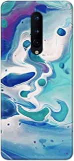 Khaalis Marble Print Blue matte finish designer shell case back cover for OnePlus 8 - K208223