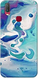 Khaalis Marble Print Blue matte finish designer shell case back cover for Vivo Y11 2019 - K208223