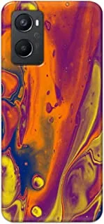 Khaalis Marble Print Multicolor matte finish designer shell case back cover for Oppo A96 - K208219