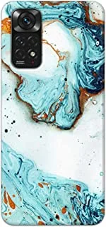 Khaalis Marble Print Blue matte finish designer shell case back cover for Xiaomi Redmi Note 11 - K208218