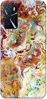 Khaalis Marble Print Multicolor matte finish designer shell case back cover for Oppo A16 - K208217