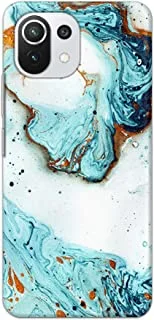 Khaalis Marble Print Blue matte finish designer shell case back cover for Xiaomi Mi 11 Lite NE 5G - K208218
