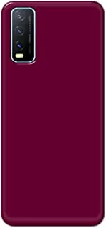 Khaalis Solid Color Purple matte finish shell case back cover for Vivo Y20 - K208235