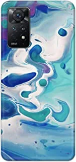 Khaalis Marble Print Blue matte finish designer shell case back cover for Xiaomi Redmi Note 11 Pro Plus - K208223