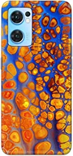 Khaalis Marble Print Multicolor matte finish designer shell case back cover for Oppo Reno 7 - K208221