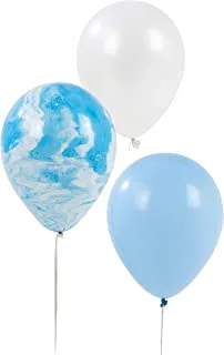 Talking Tables We Heart Marble Balloons, 12-Piece, 12-inch Diameter, Blue