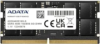 ADATA AD5S480016G-S Hunter 16GB 4800MHz SO-DIMM 262-Pins Single Memory DDR5 RAM, Black
