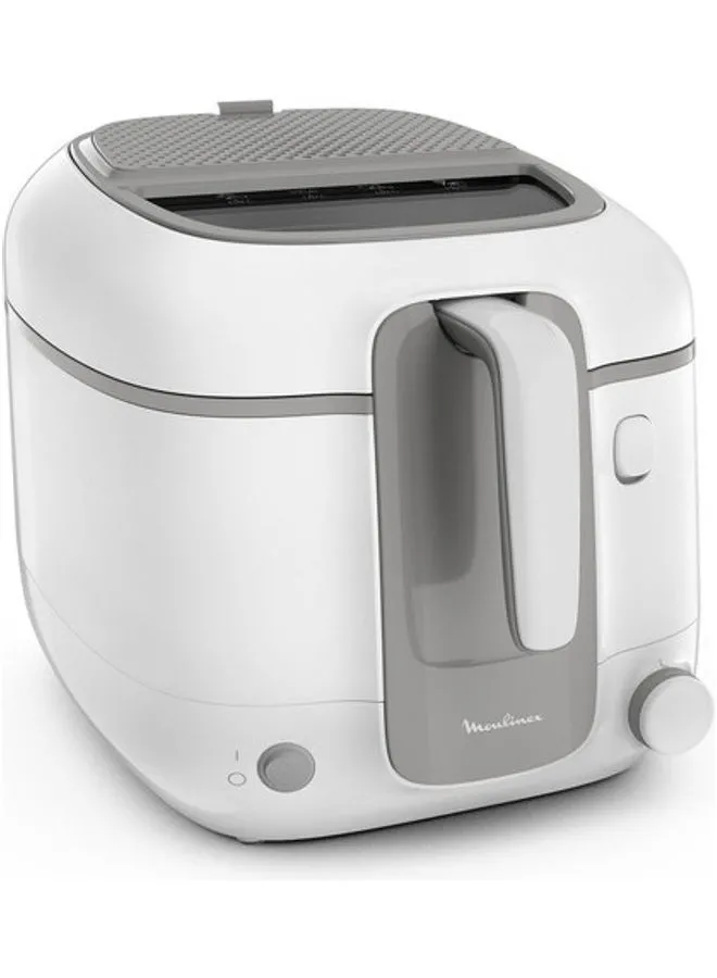 Moulinex Deep Fryer | Super Uno Deep Fryer | Easy-Cleaning Removable Dishwasher-Safe Parts | Non-Stick Bowl | Odor Filtration |Mess-Free Splatter Protection |2 Years Warranty 2.2 L 1800 W AM310028 White