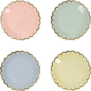 Meri Meri Pastel Canape Plates Set 8-Pieces, 114 mm x 114 mm Size