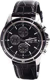 Casio Edifice For Men Analog Leather Band Watch - EFR-526L-1AVUDF, Black