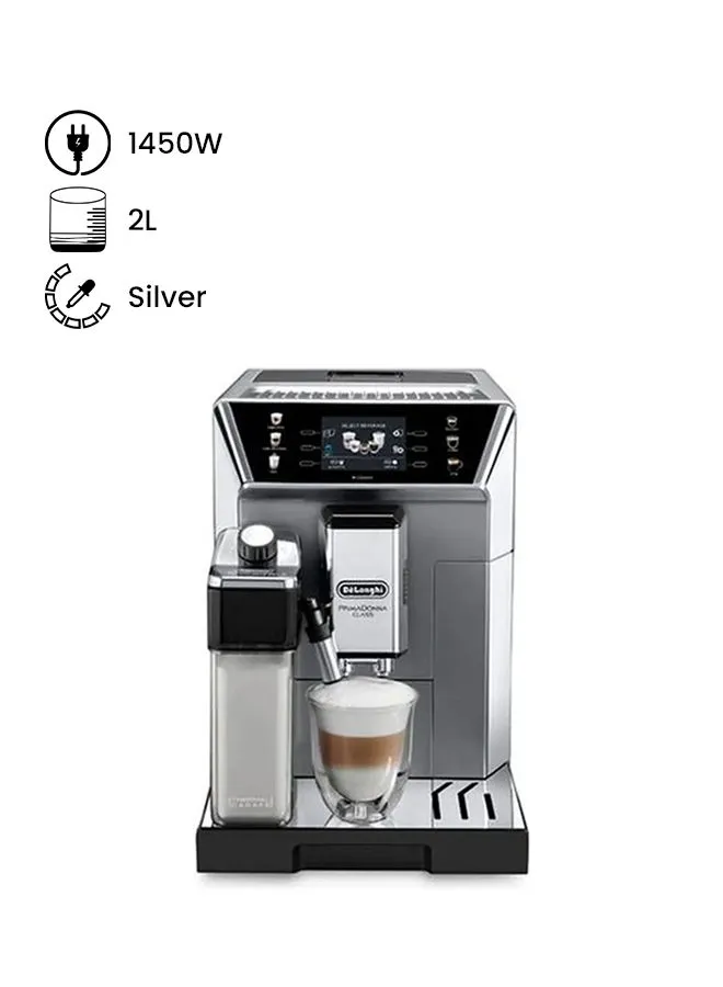 De'Longhi ماكينة قهوة أوتوماتيكية بالكامل سعة 2 لتر 1450 وات DLECAM550.85.MS فضي