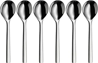 WMF Nuova Soup Spoon Set, Silver, WM-12-9159-6040, 6 Pieces