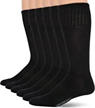Jefferies Socks الزي العسكري الرجالي لجميع المواسم ضلع علوي Crew Boot Socks 6 Pack