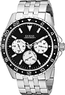 GUESS Black and Silver-Tone Chronograph Watch