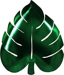 Meri Meri Palm Leaf Plate Set 8-Pieces, 8-Inch x 9-Inch Size, Green