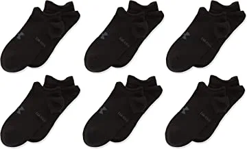 Under Armour Yth Essential No Show 6pk-Black,XS-S,Unisex