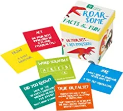Talking Tables Dinosaur Facts & Fun Game Kids Trivia Game Birthday party games for Festive Holidays