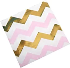 نيفيتي 771686 Pattern Works-Napkin Pink Chevron ، 16.5 × 16.5 × 0.1 سم