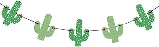Ginger Ray Hot Summer Wooden Cactus Bunting, 10 cm Height