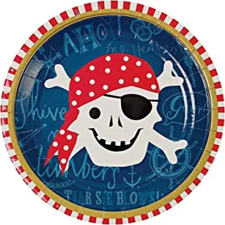 Meri Meri Ahoy There Pirate Plates 12 Pieces, 7-Inch Diameter