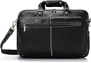 WildHorn Classic Leather 15 inch Laptop Messenger Bag for Men I Office Bags I Travel Bags I Carry Handles with Adjustable Strap I DIMENSION: L- 15.5 inch H-11.5 inch W- 3.5 inch