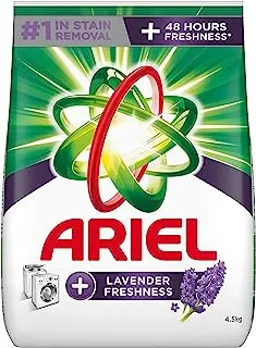 Ariel Lavender Laundry Detergent Powder, 1 in Stain Removal with 48 Hours of Freshness, 4.5KG