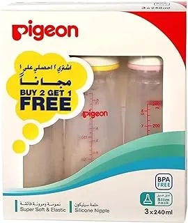 Pigeon Plastic bottles 240ML 2+1 free