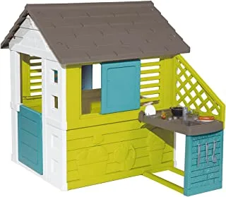 Smoby Pretty Playhouse and Kitchen Outdoor Toy, 145 x 110 x 127 cm Size