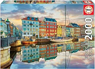 Educa - 2000 piece puzzle for adults | Copenhagen Harbor. Measurement: 96 x 68 cm | Includes Fix Puzzle to hang the puzzle once finished | From 14 years old (19278)