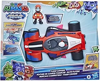 PJ Masks Animal Power Flash Cruiser Preschool Toy, Converting Car with Lights and Sounds, Vehicle and Action Figure for Kids Ages 3 and Up