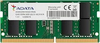 ADATA AD4S320032G22-SGN Premier 32GB 3200MHz CL22 SO-DIMM DDR4 RAM, Green