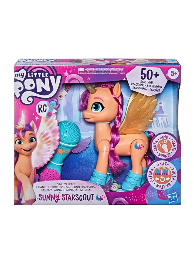 my little Pony My Little Pony: A New Generation Movie Sing 'N Skate Sunny Starscout - Interactive 9-Inch Remote Control Toy with 50 Reactions, Lights