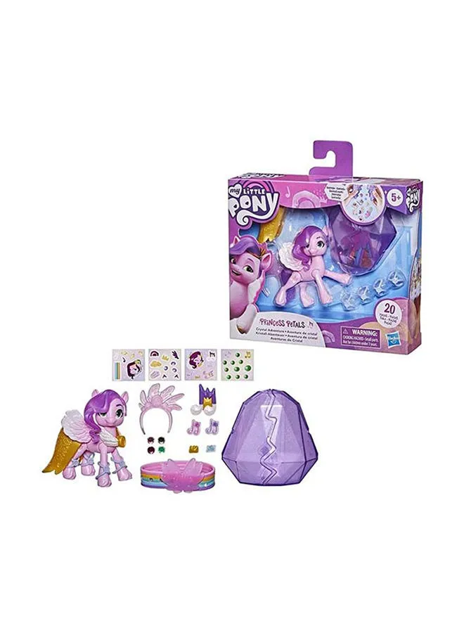 my little Pony A New Generation And Nbsp Movie Crystal Adventure Princess Petals And Nbsp- 3-Inch Pony Toy, Surprise Accessories, Friendship Bracelet