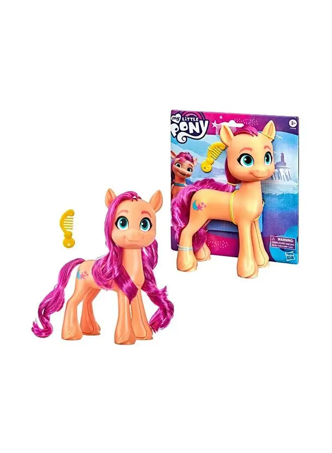 my little Pony My Little Pony A New Generation Mega Movie Friends Sunny Starscout - 8-Inch Orange Pony Figure With Comb