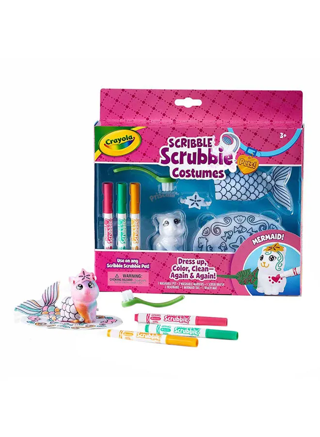 Crayola Scribble Scrubbie Pets Mermaid Playset 23.5x24.13x5.08cm
