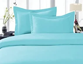 Elegant Comfort 1500 Thread Count Egyptian Quality 3 Piece Wrinkle Free and Fade Resistant Luxurious Duvet Cover Set, Full/Queen, Aqua