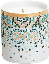 Silsal Mirrors Rose Oud Candle 150 g, White/Emerald Green
