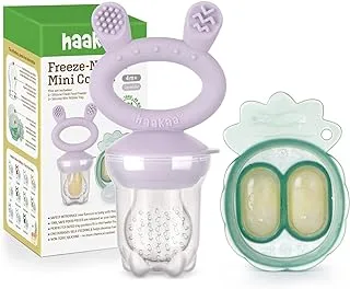 Haakaa Silicone Baby Fruit Food Feeder Pacifier for 4+ Months, Slate Grey
