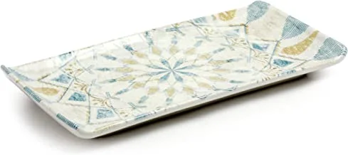 EDESSA Montessa Rectangular Serving Plate 12.5x24cm - Stylish Porcelain Ceramic Plate for Elegant Presentations