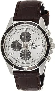 Casio Edifice Men's White Dial Leather Chronograph Watch - EFR-526L-7AVUDF
