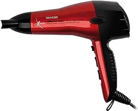 SENCOR - Hair Dryer, 2000W, Two Speeds, 3 temperature settings, SHD 6600RD, 2 years replacement Warranty