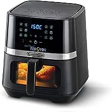 BLACK+DECKER XXL Air Fryer, 5.8L Basket , 1800W, Touch Screen, 12-in-1 With Rapid Hot Air Circulation For Frying, Grilling, Broiling, Roasting, and Baking , Black, AF5800-B5