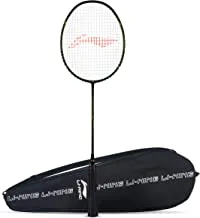 Li-Ning Super Force 87 Plus - (UNSTRUNG) Badminton Racquets with Free Full Cover Graphite, Unstrung (Black/Orange) with Free Full Cover