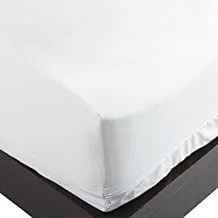 National Allergy Premium 100% Cotton Zippered Mattress Protector - King Size - 9-inch Deep - White - Breathable 300 Thread Count Hypoallergenic Cover - Advanced Encasement