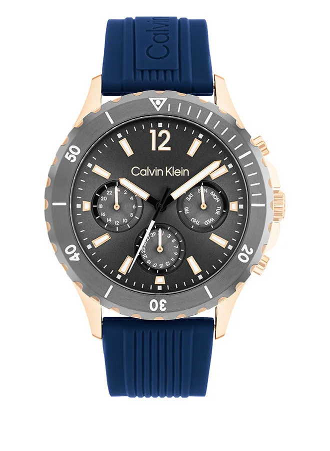 CALVIN KLEIN Men Analog Round Shape Silicone Wrist Watch 44 mm