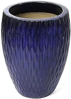 Sultan Garden Round Ceramic Pot, 42 cm x 55 cm Size, Blue