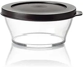 Tupperware Eco+ Clear Plastic Bowl, 290 ml Capacity, Jet Black