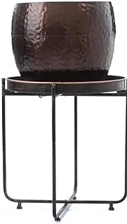 Sultan Gardens GSC-154254S- BRN-3 Metal Pot with Brown Stand