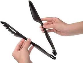 Tupperware Plastic Master Tongs, 29.5 cm x 6.7 cm x 5.6 cm Size, Black